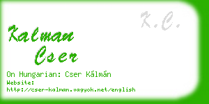 kalman cser business card