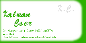 kalman cser business card